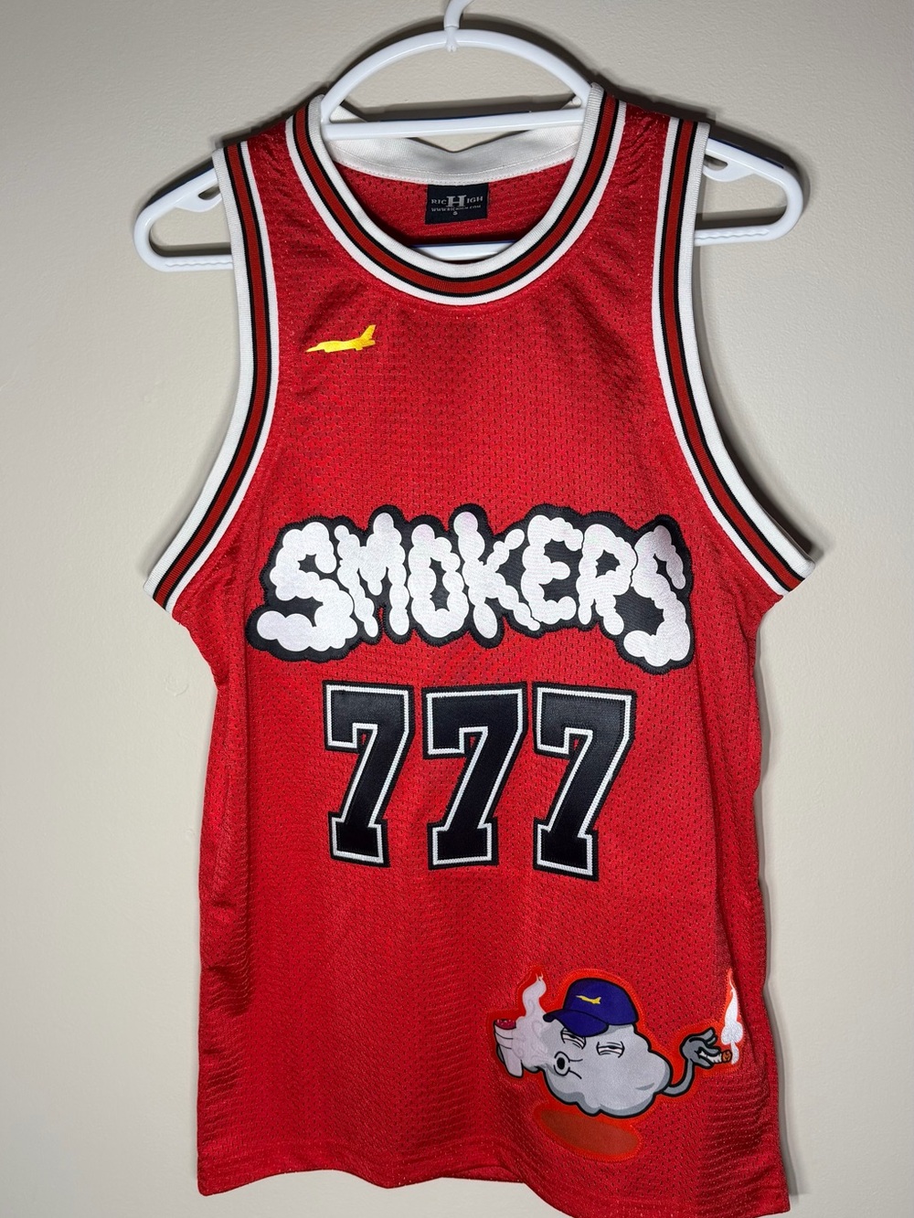 RicHigh Smokers 777 Red Mesh Basketball Jersey Y2K Streetwear